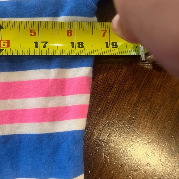 Lilly Pulitzer Lena Shift Dress Lapis Blue Tiki Stripe Stretch Medium
(M) - Picture 9 of 10